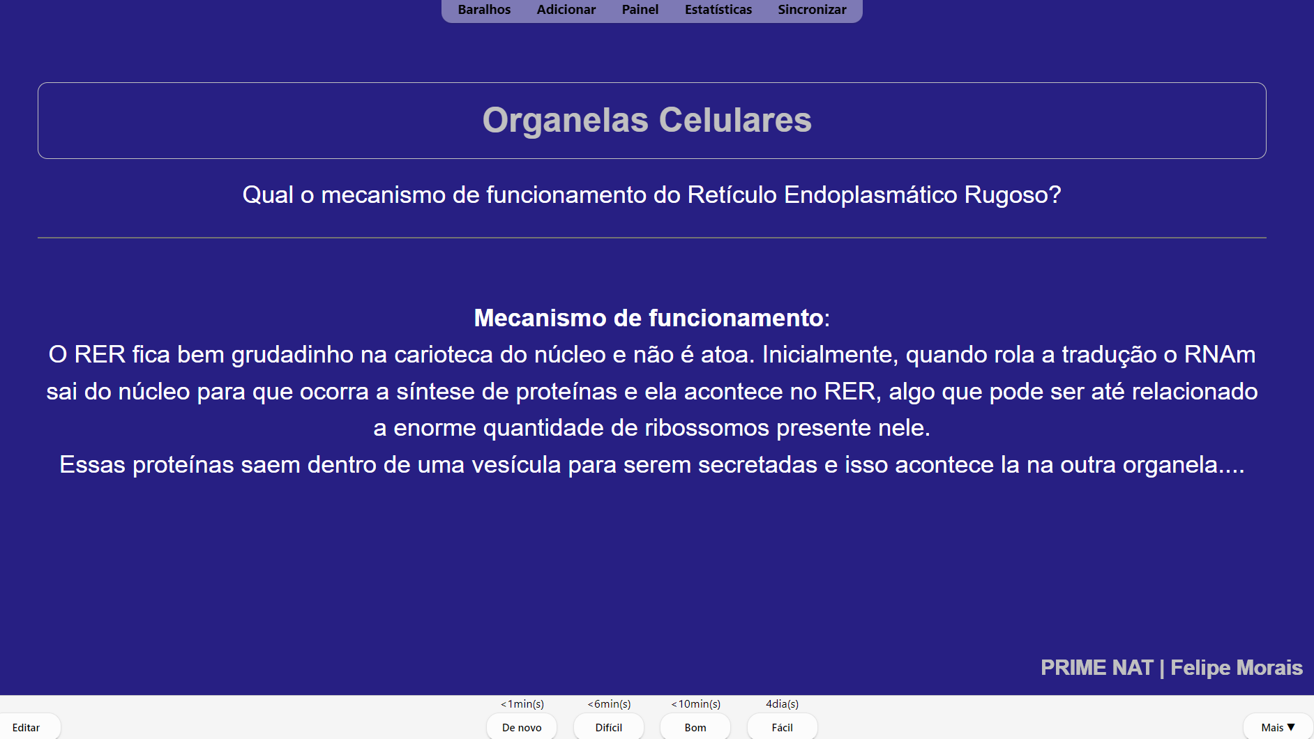 Flashcard por dentro